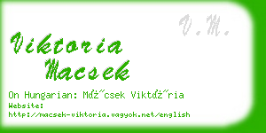 viktoria macsek business card